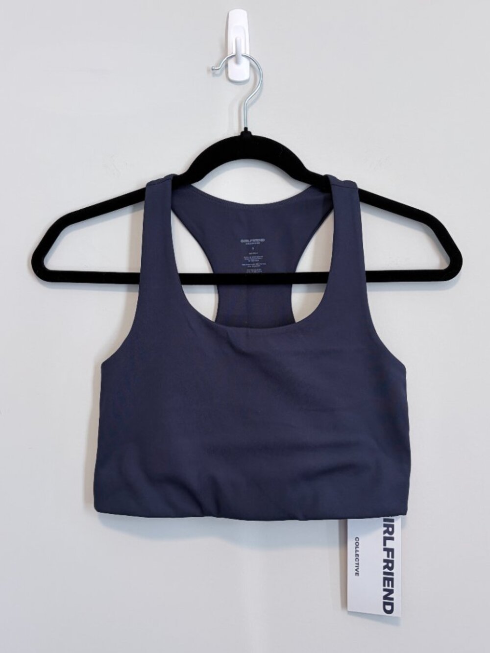 Racerback Sports Bra Activewear High Impact Girlfriend Collective Blue Small